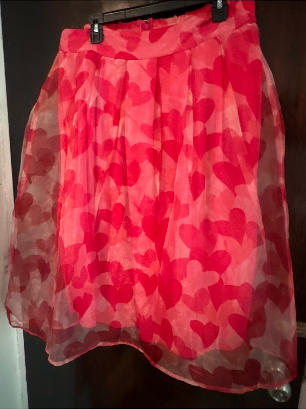 Bundle 3 for $25. Her Destiny Pink Hearts Print Circle Midi Skirt. Size XL.